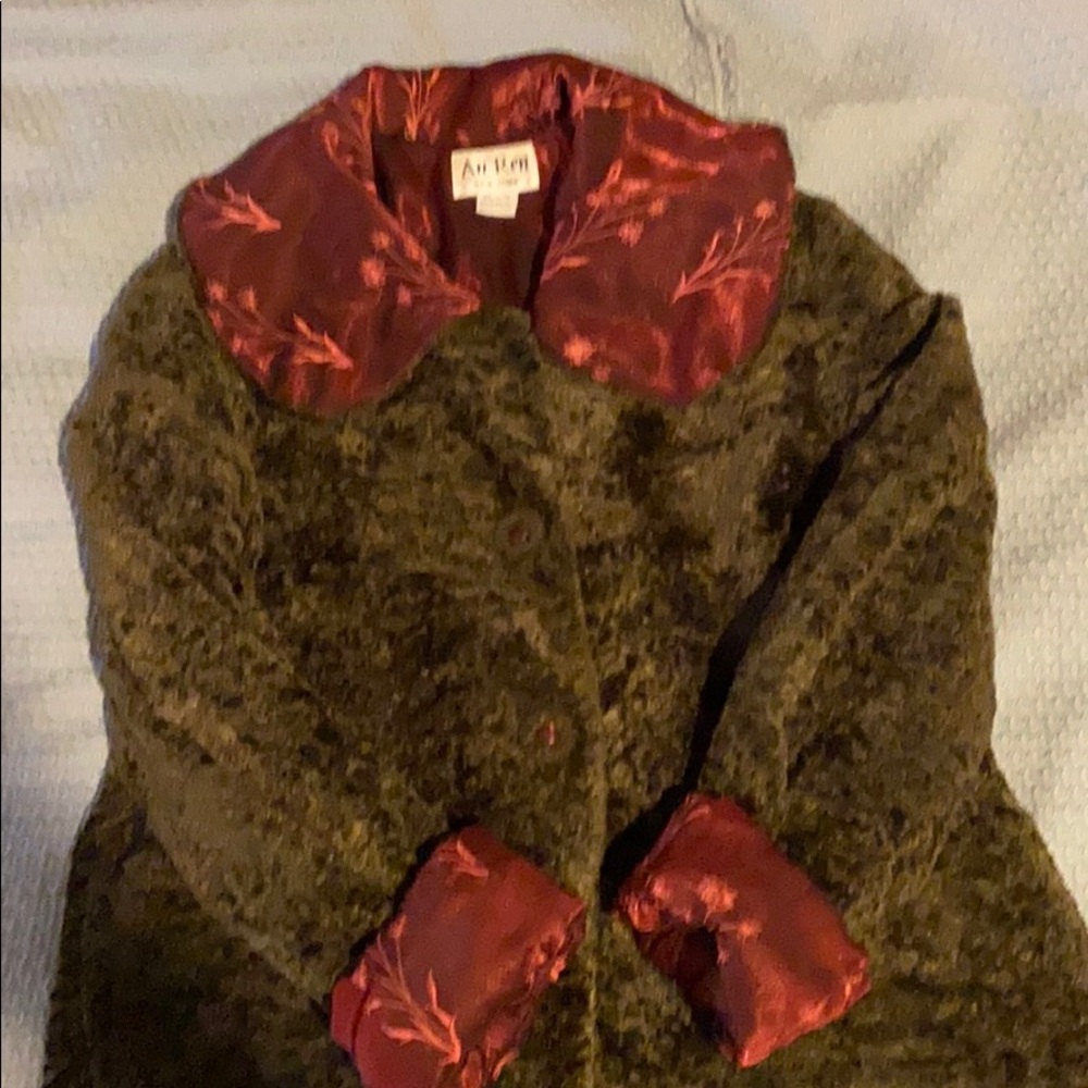 An Ren New York Maroon Kelly Green Jacket